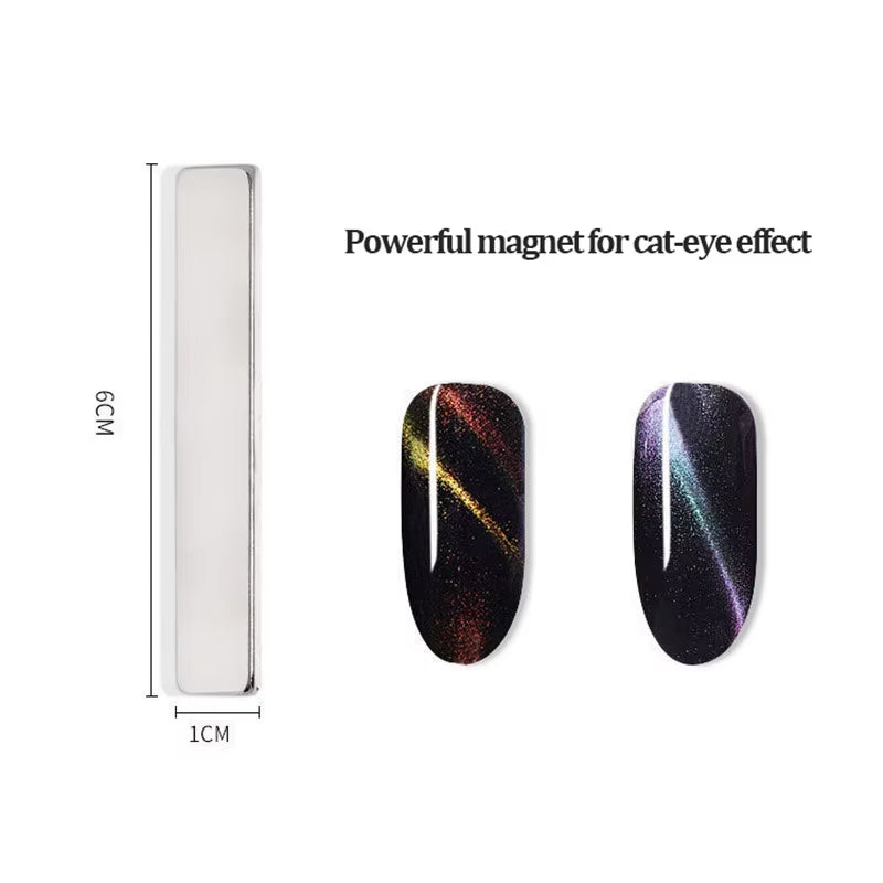 Dual-Ended Magnetic Stick for 3D Cat Eye UV Gel Polish - Multi-Functional Nail Art Tool for Manicuring and DIY Designs