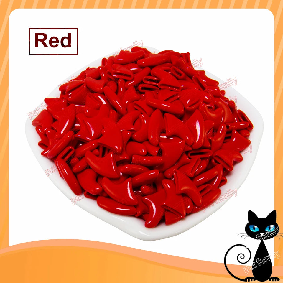 20PCS Pet Cat Nail Soft Claws Caps with Adhesive Glue & Applicator