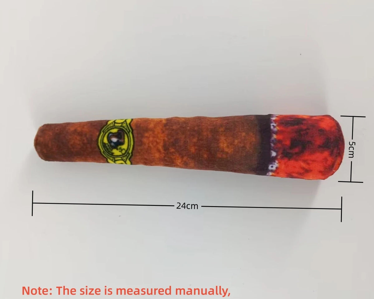 Interactive Dog Cigar Plush Squeaky Toy