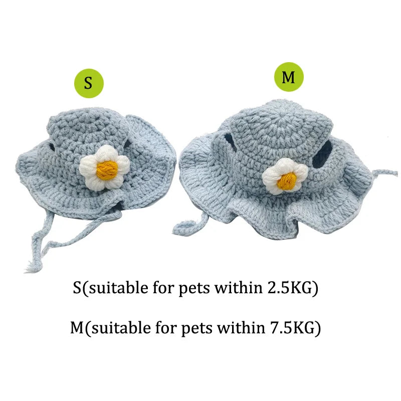 Autumn Winter Cat Hat – Elastic Knitted Pet Hat for Puppies and Kittens