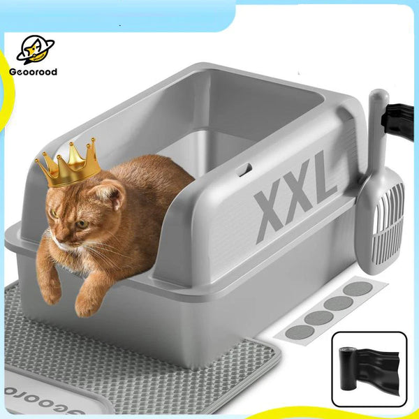 GeoOrood XXL Stainless Steel Cat Litter Box