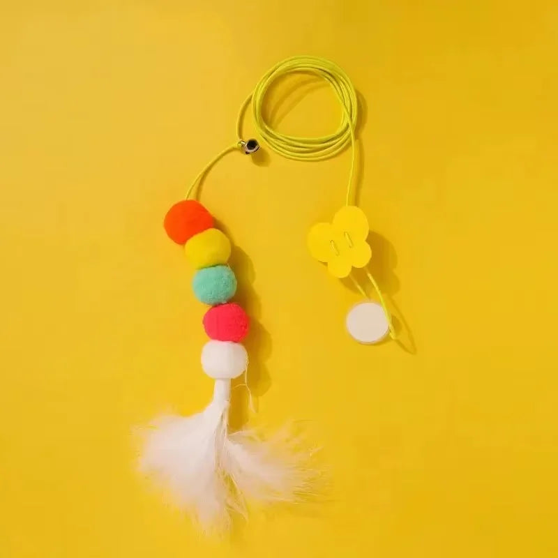 Feather Ball Caterpillar Cat Toy – Product Description