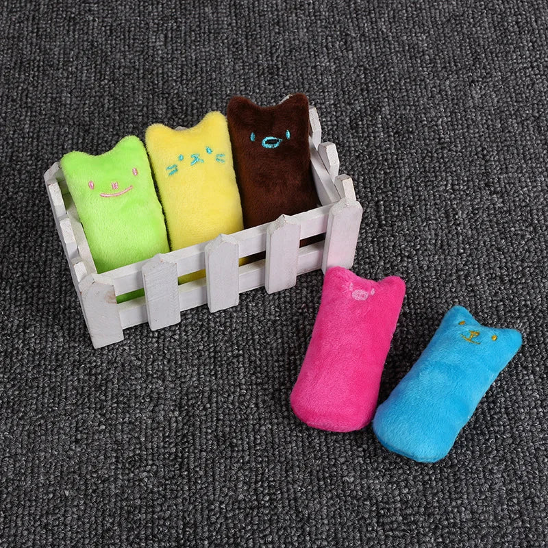 Teeth Grinding Catnip Toys – Interactive Plush Cat Chew Toy
