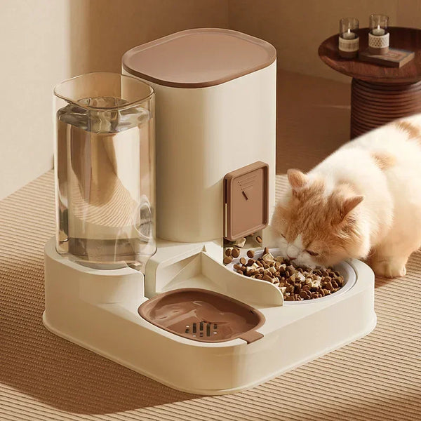 Pet Food Container With Water Dispenser