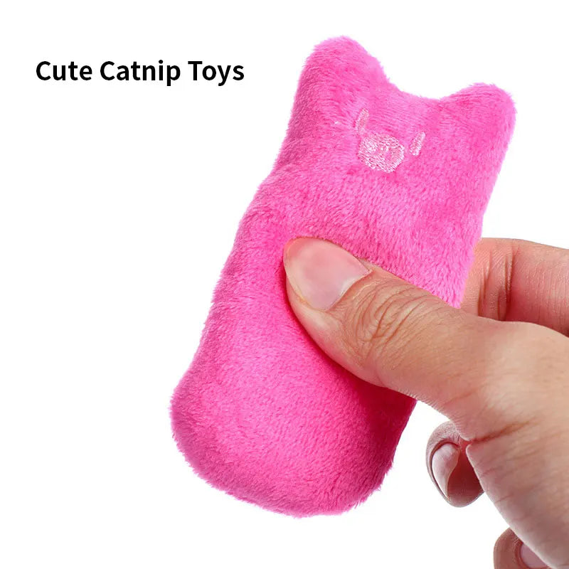 Teeth Grinding Catnip Toys – Interactive Plush Cat Chew Toy