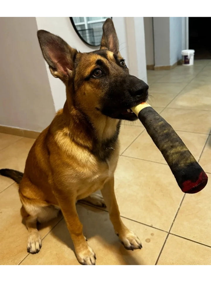 Interactive Dog Cigar Plush Squeaky Toy