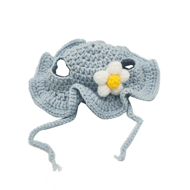 Autumn Winter Cat Hat – Elastic Knitted Pet Hat for Puppies and Kittens