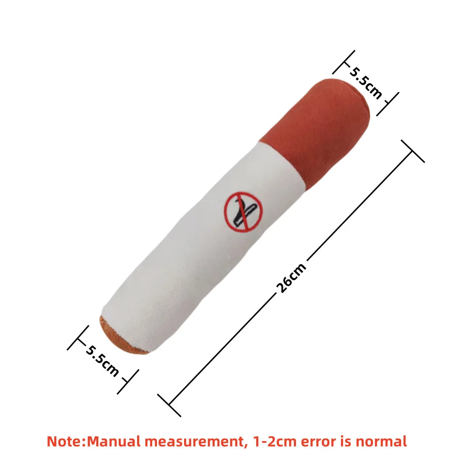 Interactive Dog Cigar Plush Squeaky Toy