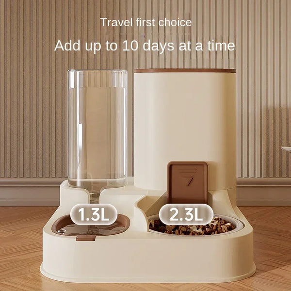 Pet Food Container With Water Dispenser