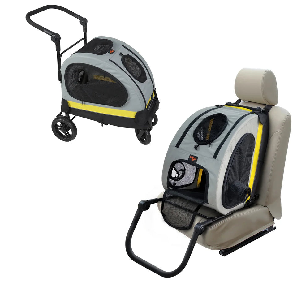 2-in-1 Portable Pet Travel Stroller and Car Seat Carrier for Small Dogs and Cats