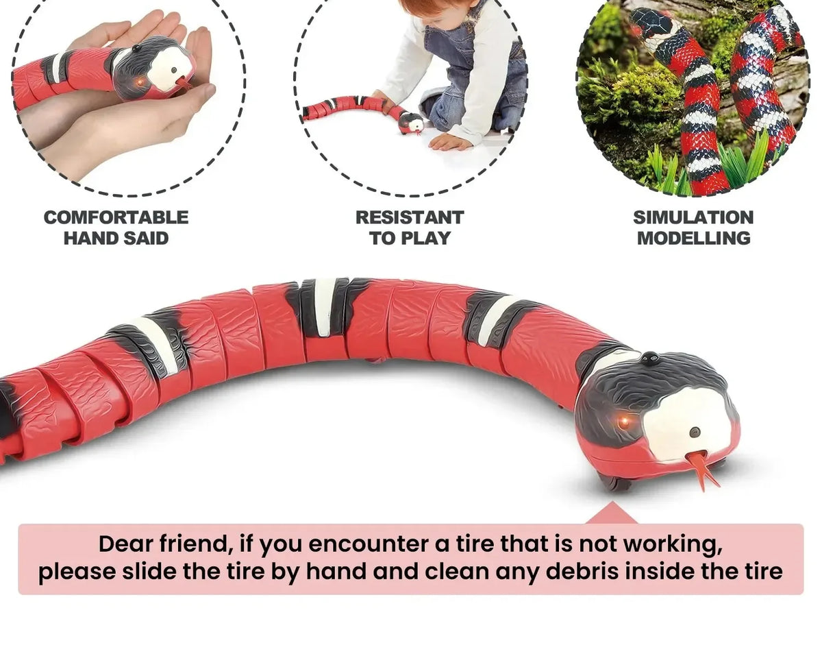 Smart Sensing Cat Toys Interactive Automatic Snake Teaser