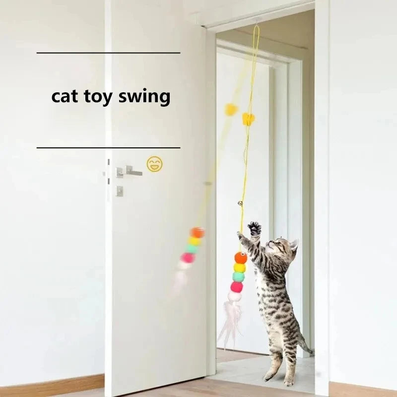 Feather Ball Caterpillar Cat Toy – Product Description