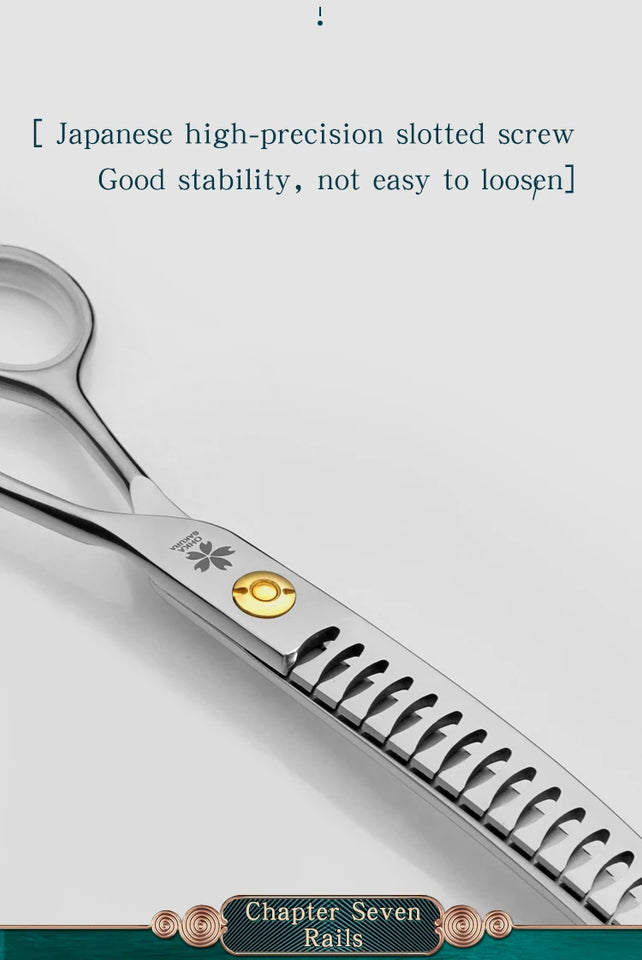 Refinement Curved Fish Bone Pet Grooming Thinning Scissors
