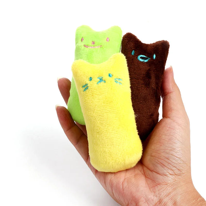 Teeth Grinding Catnip Toys – Interactive Plush Cat Chew Toy