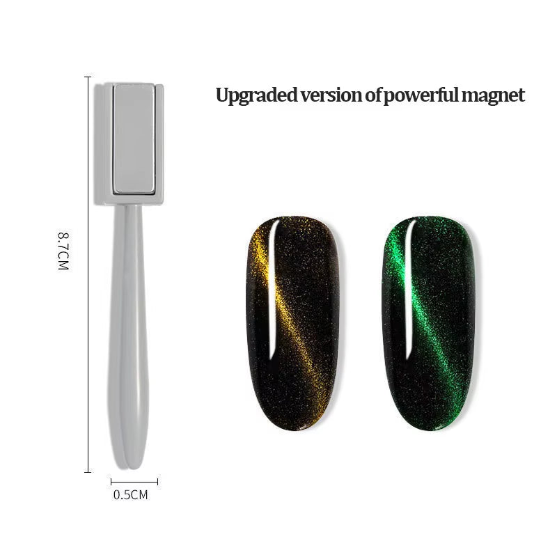 Dual-Ended Magnetic Stick for 3D Cat Eye UV Gel Polish - Multi-Functional Nail Art Tool for Manicuring and DIY Designs